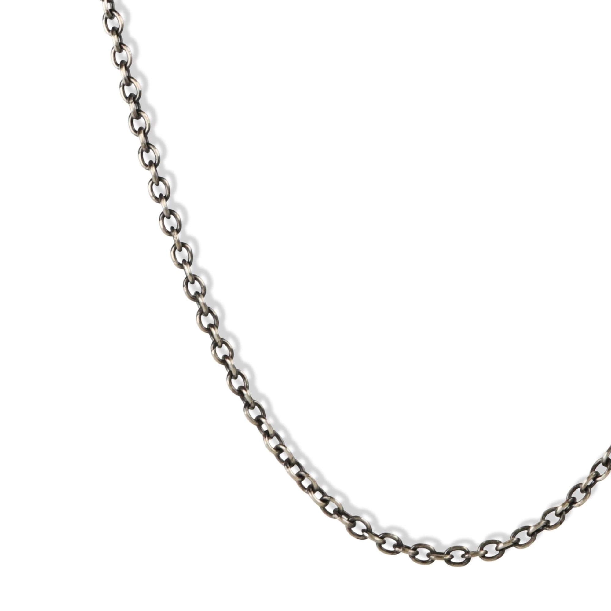 Oxidized Sterling Silver Heavy Cable Chain - Peridot Fine Jewelry - Rosanne Pugliese