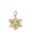 Pave Diamond "Sculptural" Star of David Pendant - Peridot Fine Jewelry - Zahava