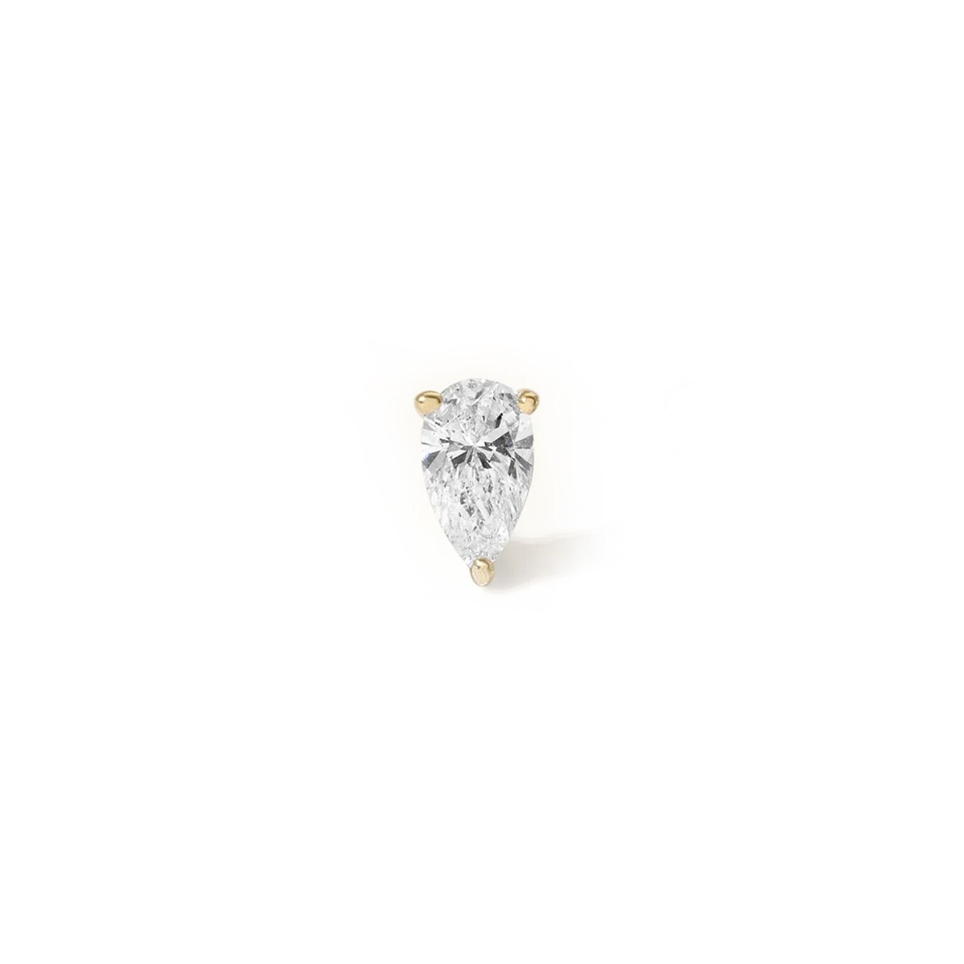 Pear-Shaped Diamond Stud Earring - Peridot Fine Jewelry - Zahava