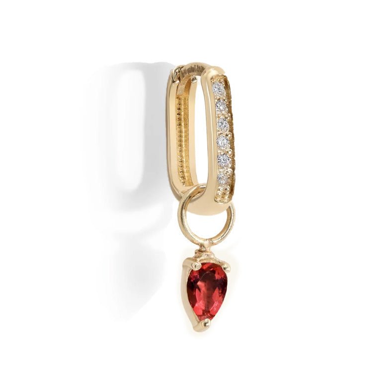 Pear-Shaped Ruby Earring Charm - Peridot Fine Jewelry - Zahava