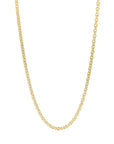 18K Medium Weight Cable Chain Necklace - 16-18"