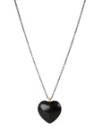 Petrified Wood Heart Pendant with 22K Bale - Peridot Fine Jewelry - Rosanne Pugliese