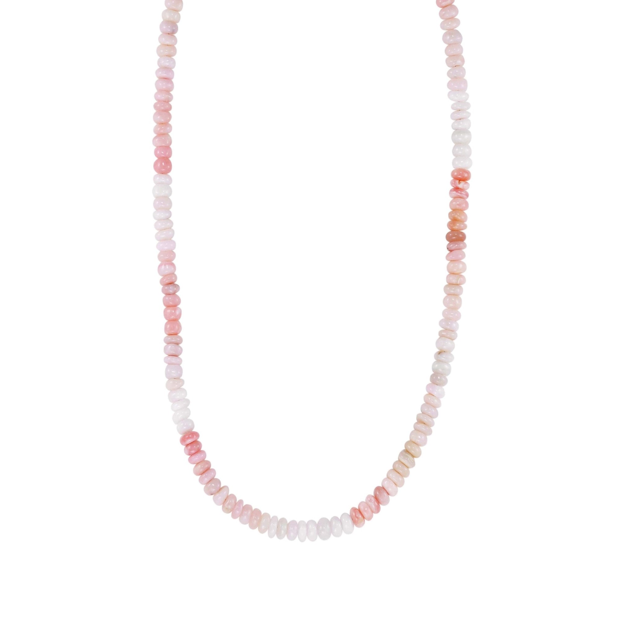 Pink Opal Beaded Necklace - Peridot Fine Jewelry - Zahava