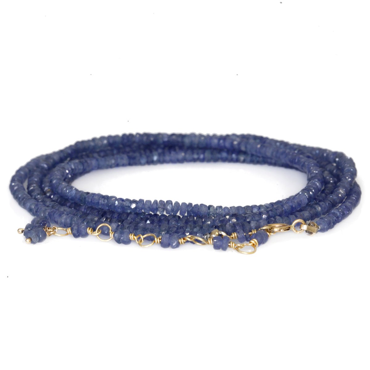 Sapphire Beaded Wrap Bracelet - Peridot Fine Jewelry - Anne Sportun