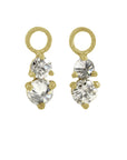 Small 18K Yellow Gold Prong - Set Diamond "Hoop Charms" - Peridot Fine Jewelry - TAP by Todd Pownell