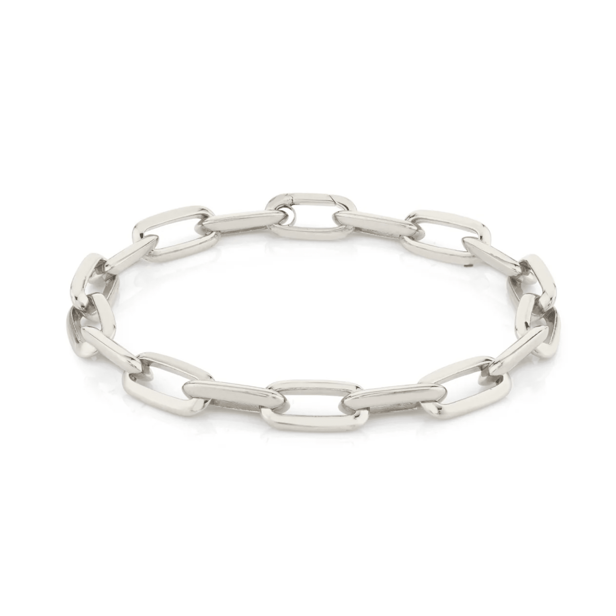 Sterling Silver Chubby XL Knife Edge Link Bracelet - Peridot Fine Jewelry - Lizzie Mandler
