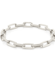 Sterling Silver Chubby XL Knife Edge Link Bracelet - Peridot Fine Jewelry - Lizzie Mandler