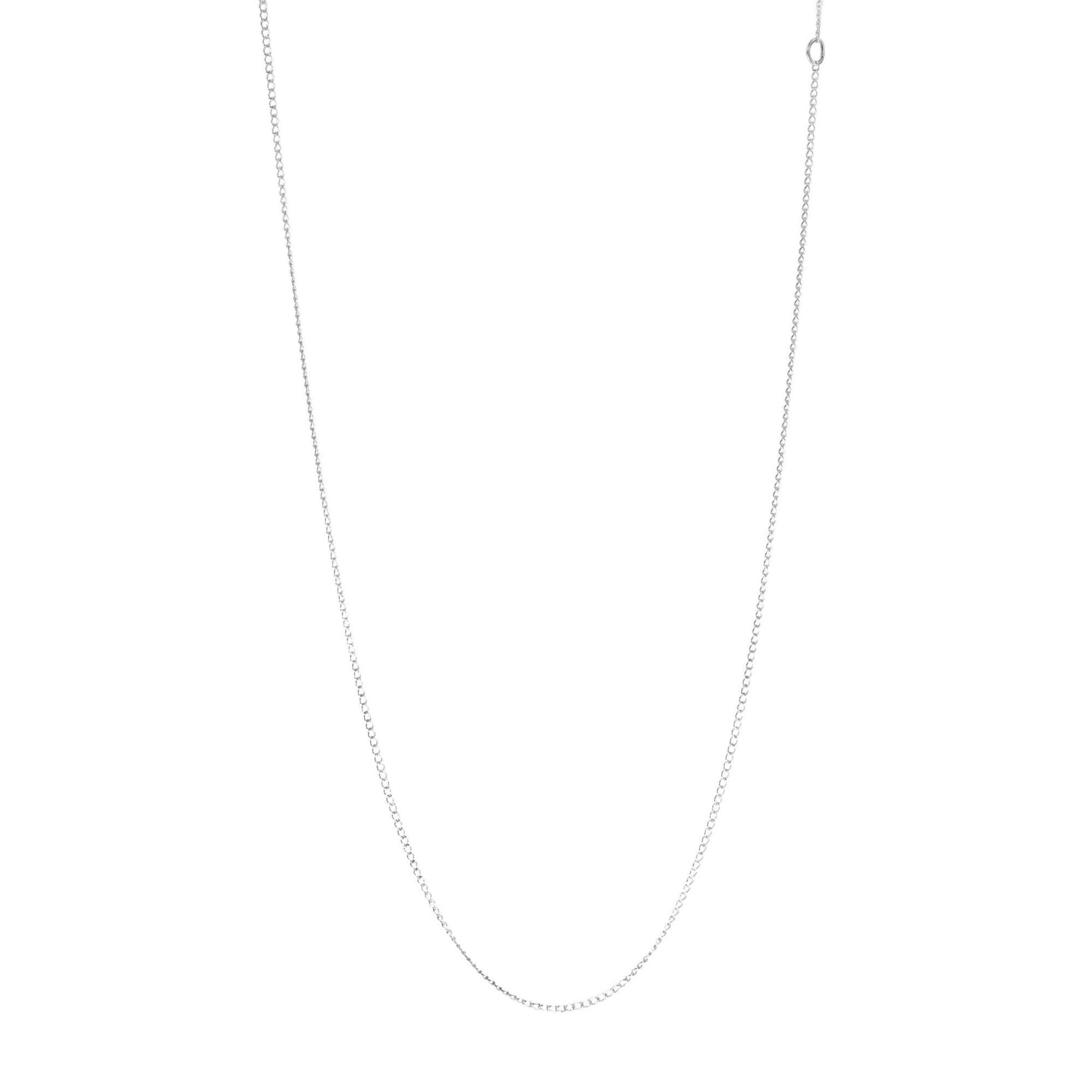 Sterling Silver Fine Curb Chain in 18" - Peridot Fine Jewelry - Zahava
