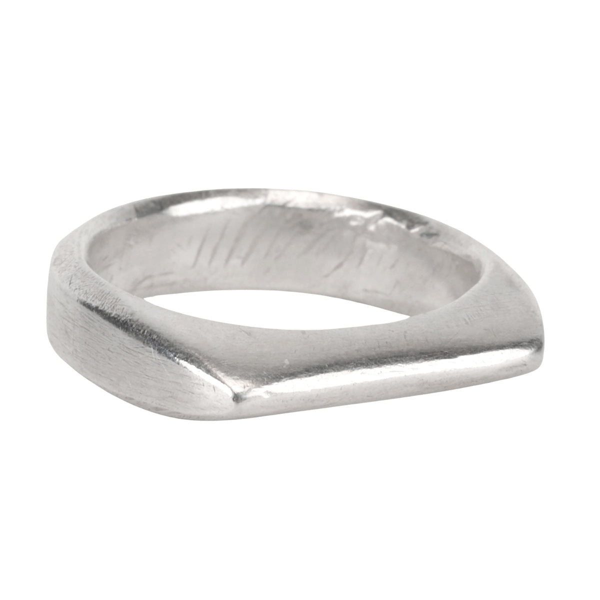 Sterling Silver "Monica" Ring Featuring Horizontal Rounded Architectural Front - Peridot Fine Jewelry - Sarah Macfadden
