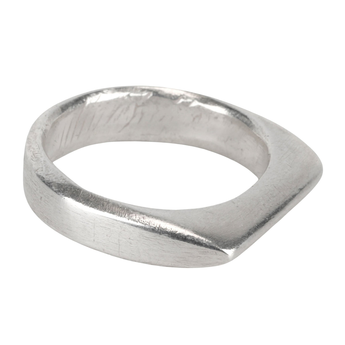 Sterling Silver "Monica" Ring Featuring Horizontal Rounded Architectural Front - Peridot Fine Jewelry - Sarah Macfadden