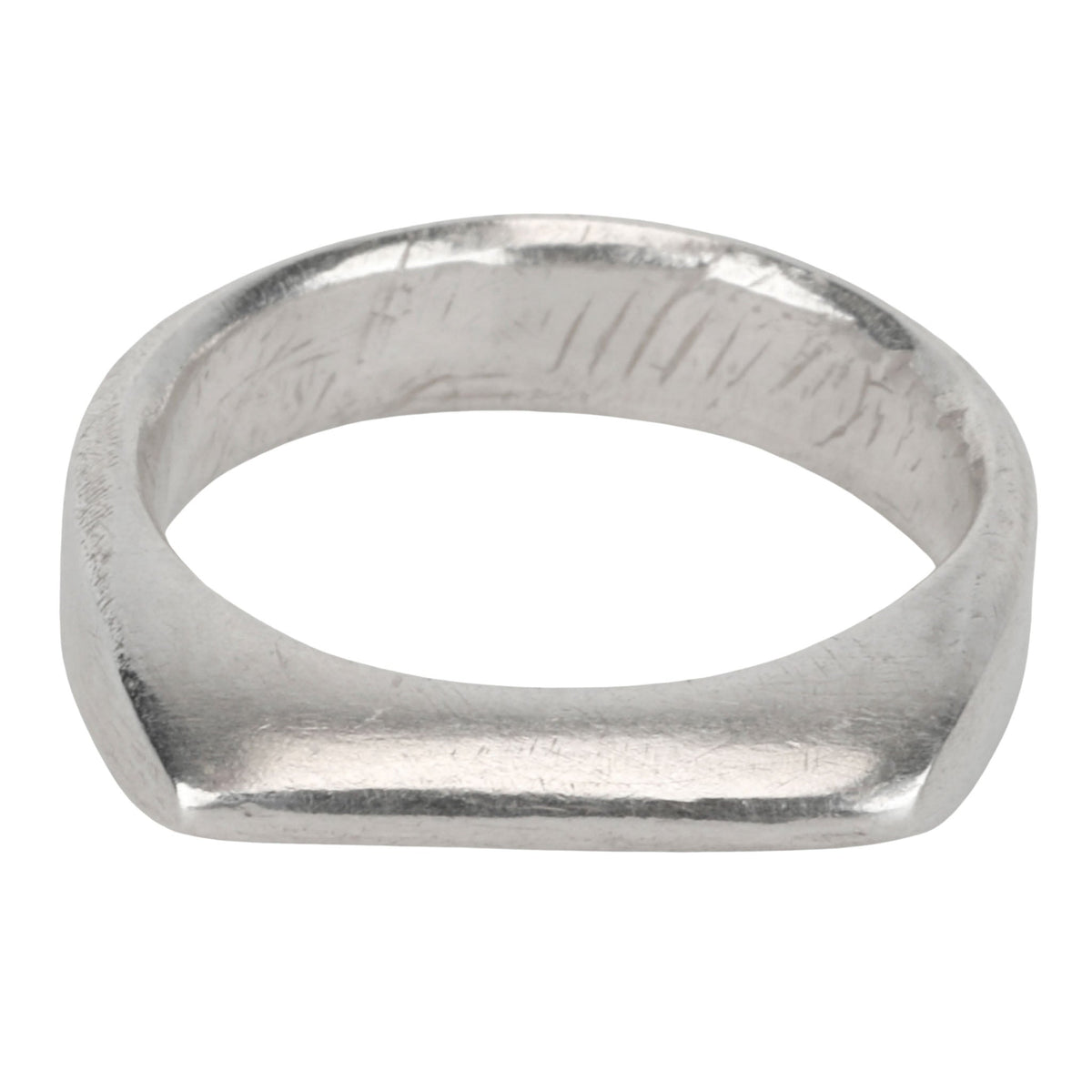 Sterling Silver "Monica" Ring Featuring Horizontal Rounded Architectural Front - Peridot Fine Jewelry - Sarah Macfadden