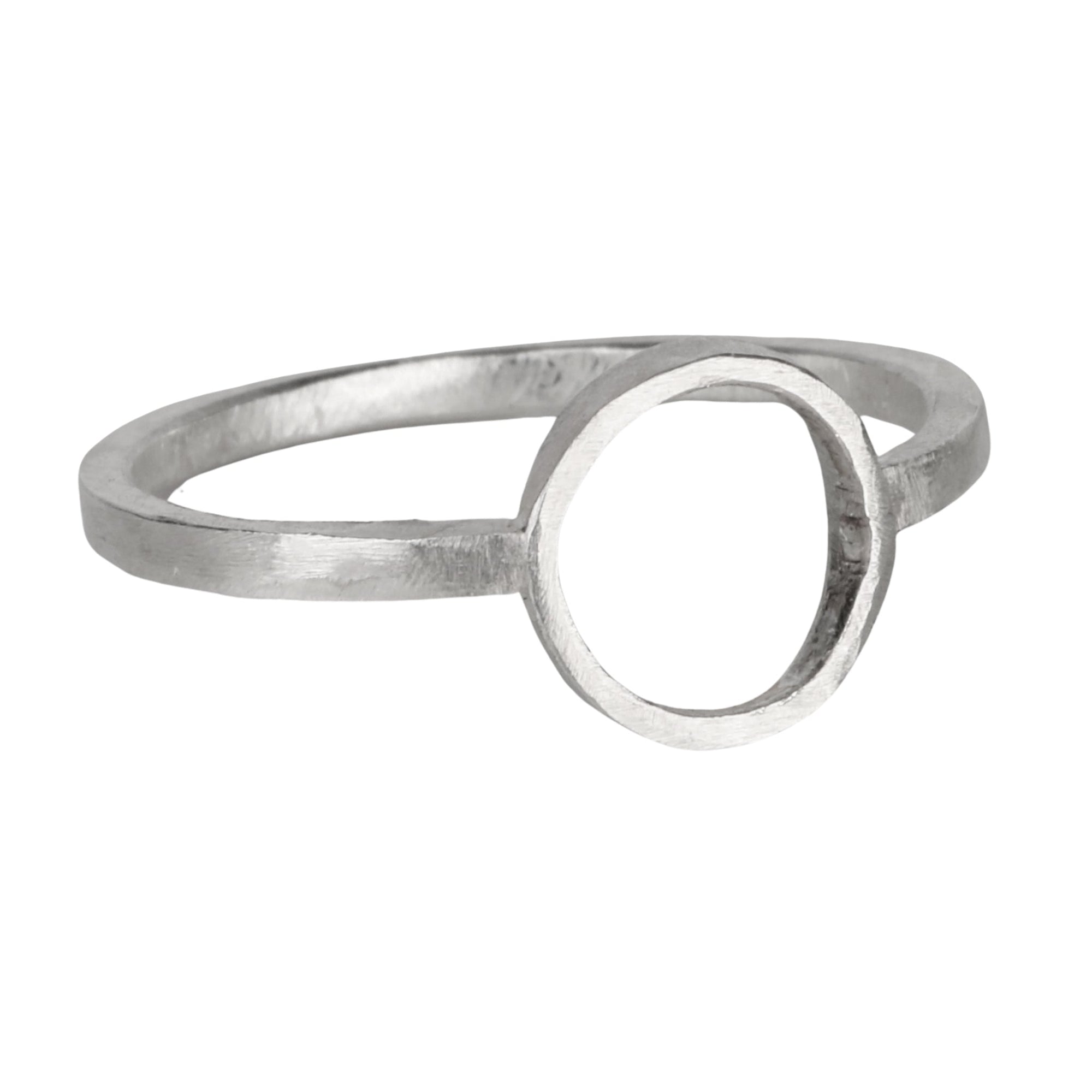 Sterling Silver Ring With Open Circle Center - Peridot Fine Jewelry - Sarah Macfadden
