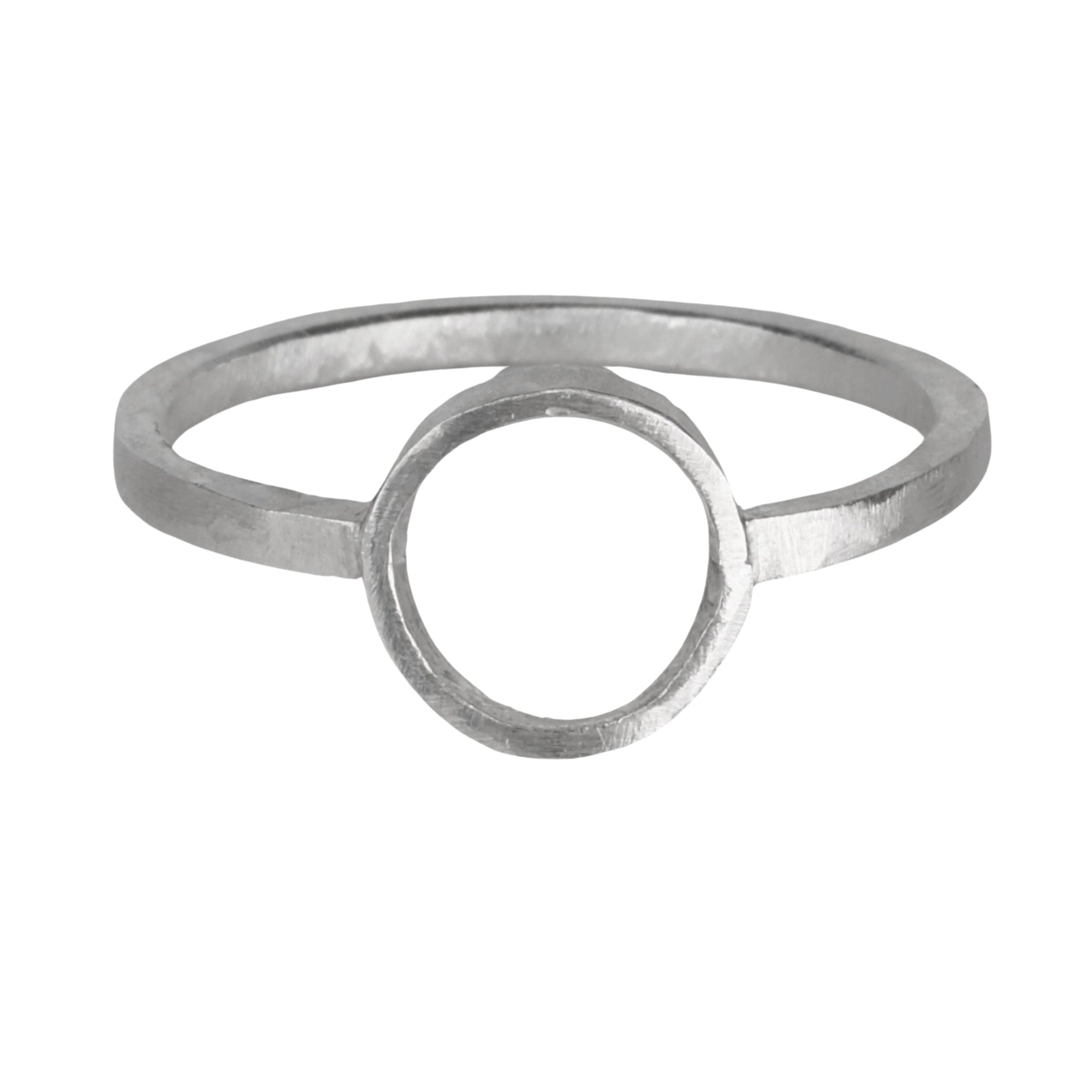 Sterling Silver Ring With Open Circle Center - Peridot Fine Jewelry - Sarah Macfadden