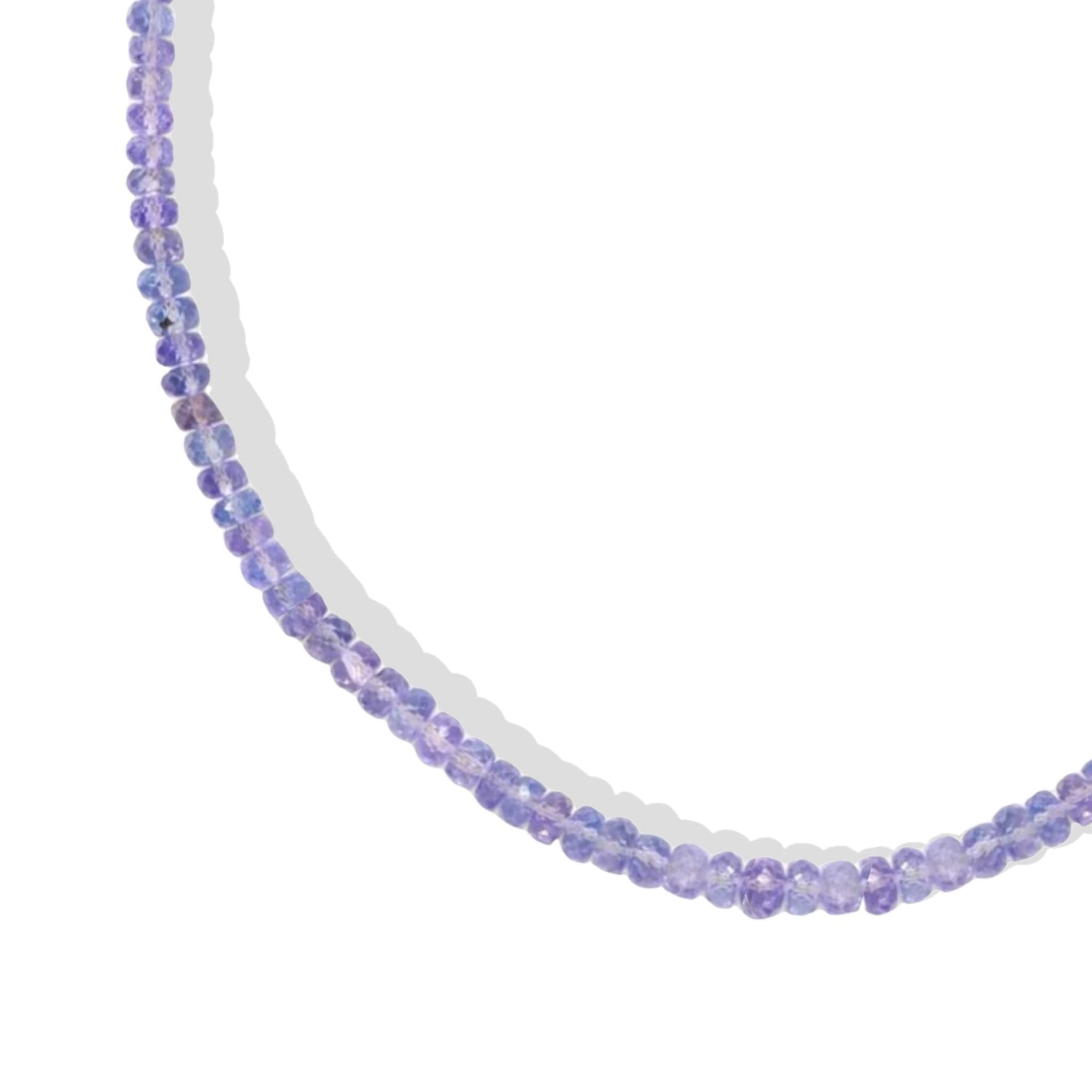 Tanzanite Faceted Beaded Necklace - Peridot Fine Jewelry - Zahava