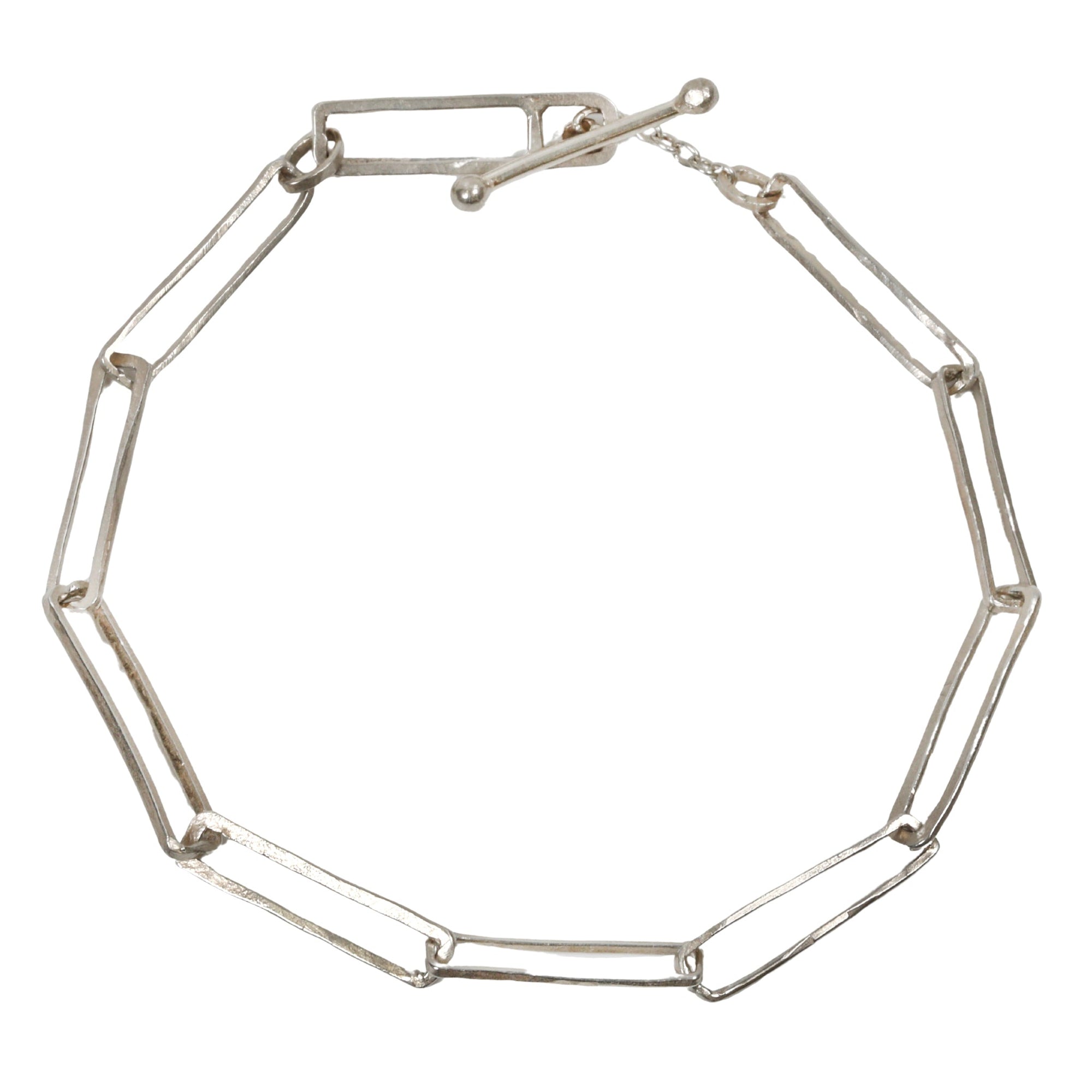 The &quot;Drawer Project 15&quot; Sterling Silver Rectangular Link Bracelet - Peridot Fine Jewelry - Sarah Macfadden