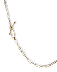 The "Wendy" 14K Handmade Graduated Rectangular Link Necklace - Peridot Fine Jewelry - Sarah Macfadden