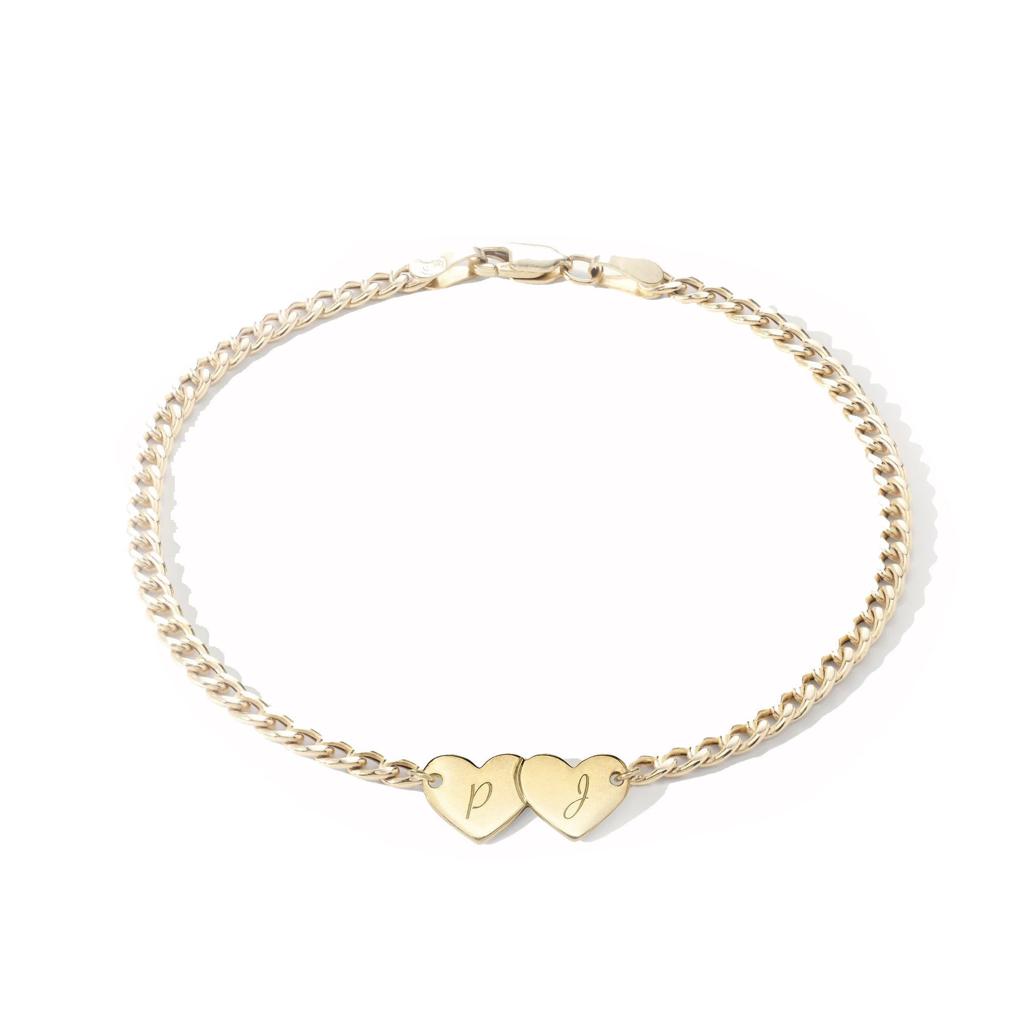"Twin Flame" Double Heart Bracelet - Peridot Fine Jewelry - Zahava