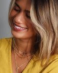 Vermeil Chain Woven Tie Lariat Necklace with End Chain Tassels & Polki Diamond Rondelle Beads - Peridot Fine Jewelry - Marie Laure Chamorel