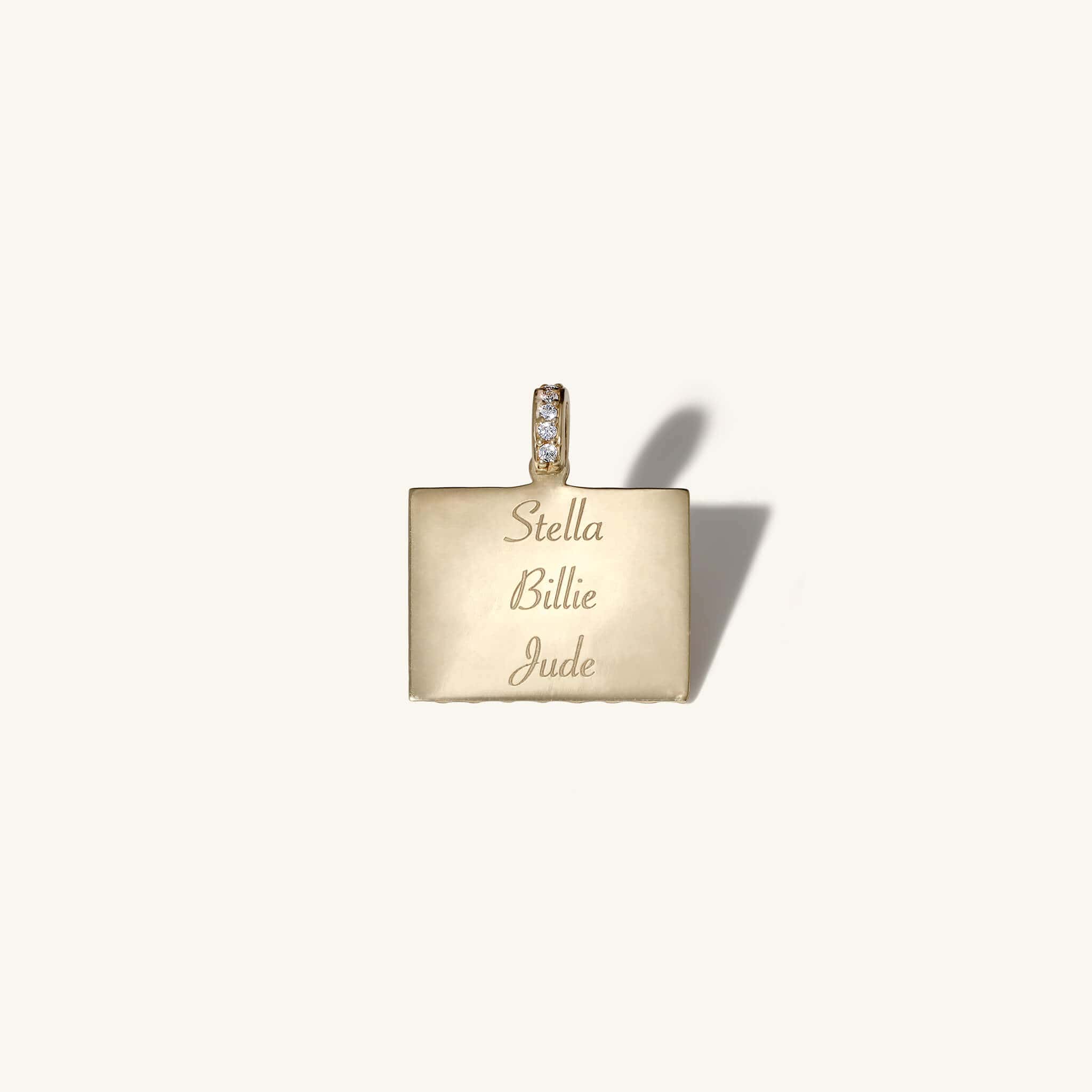 10K Gold &quot;1960s Calendar&quot; Multi-Date Customizable Pendant - Peridot Fine Jewelry - Zahava