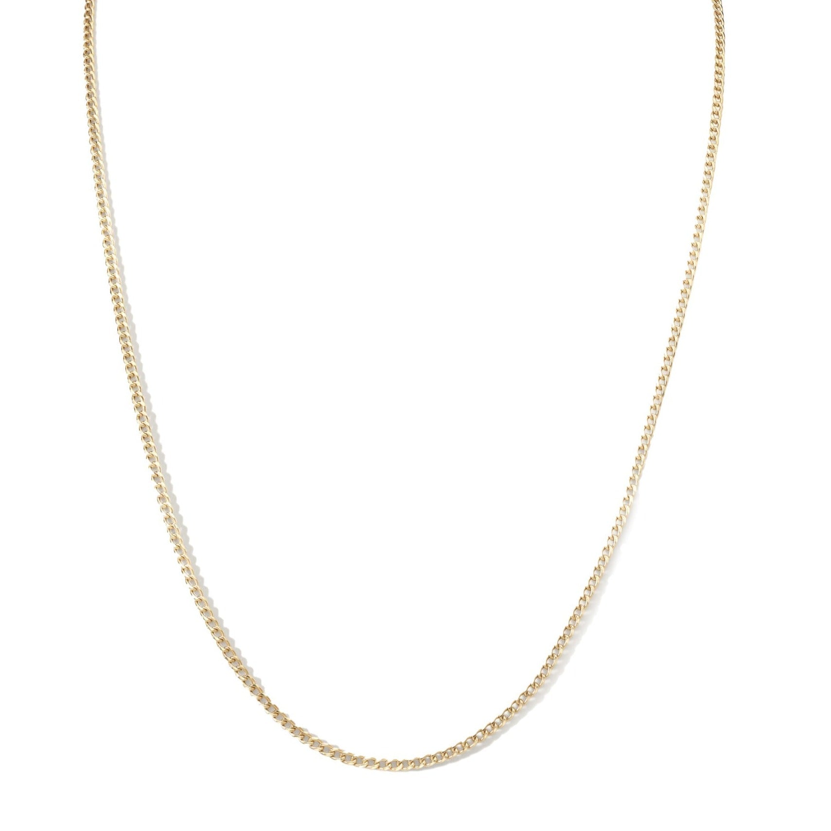 10K Gold &quot;Baby Curb&quot; Chain Necklace - 20&quot; - Peridot Fine Jewelry - Zahava