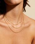 10K Gold "Figaro" Vintage-Style Chain - 16" - Peridot Fine Jewelry - Zahava