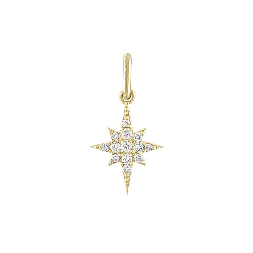 10K Gold &quot;Little Lila&quot; Pave Diamond Pendant - Peridot Fine Jewelry - Zahava