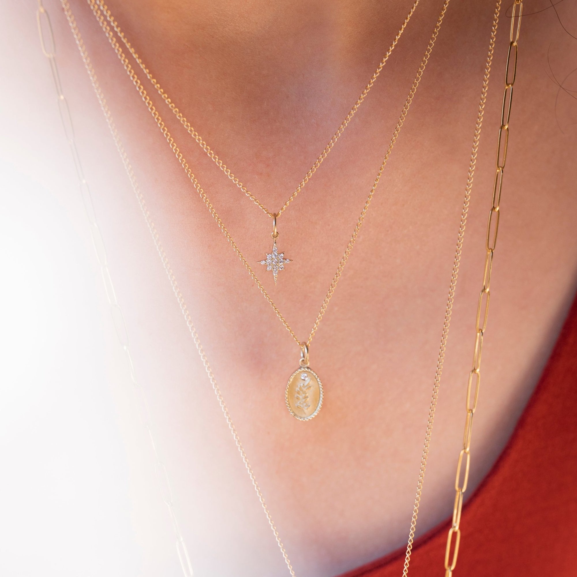 10K Gold "Little Lila" Pave Diamond Pendant - Peridot Fine Jewelry - Zahava