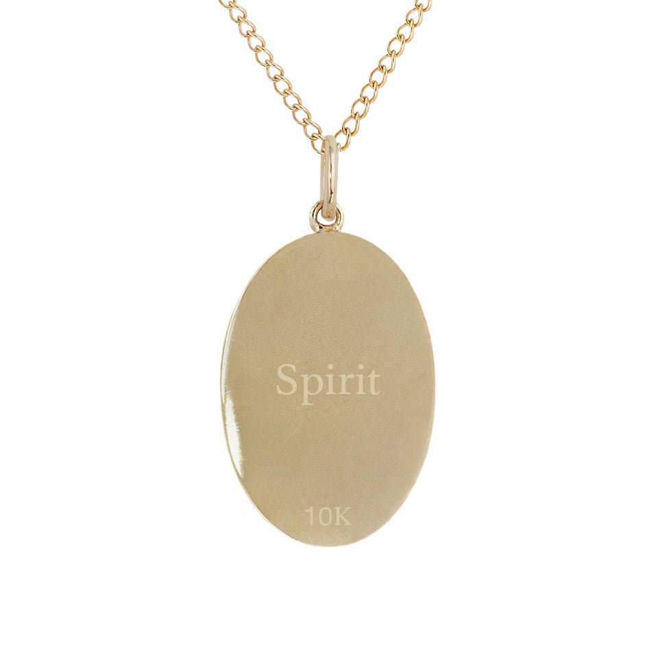 10K Gold Medium &quot;Palm Leaf&quot; Necklace with Diamond Detail - Peridot Fine Jewelry - Zahava