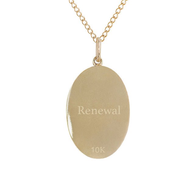 10K Gold Medium Pave Diamond &quot;Protea&quot; Pendant - Peridot Fine Jewelry - Zahava