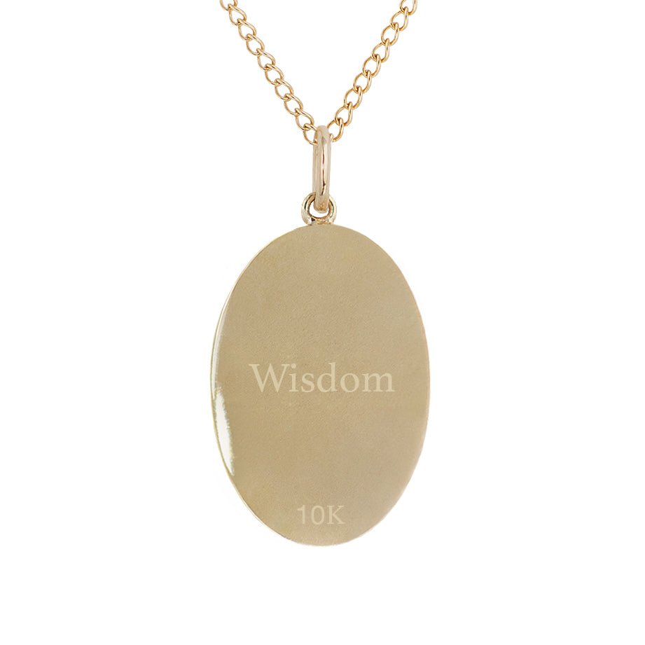 10K Gold Medium &quot;Peacock&quot; Necklace with Diamond Detail - Peridot Fine Jewelry - Zahava