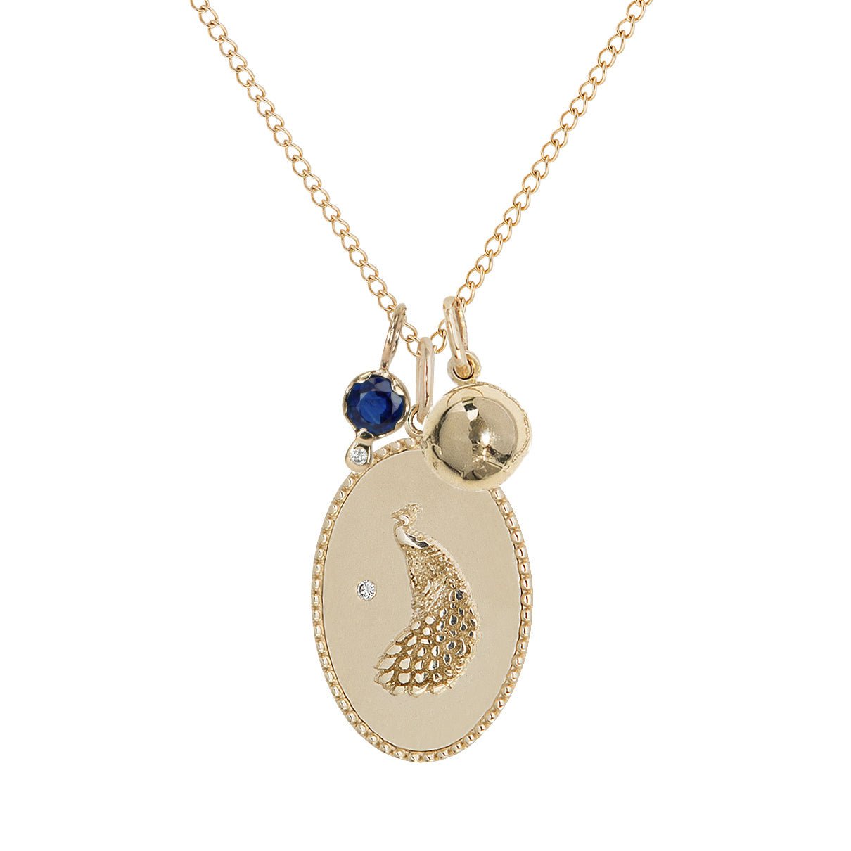 10K Gold Mini Atlas Necklace - Peridot Fine Jewelry - Zahava