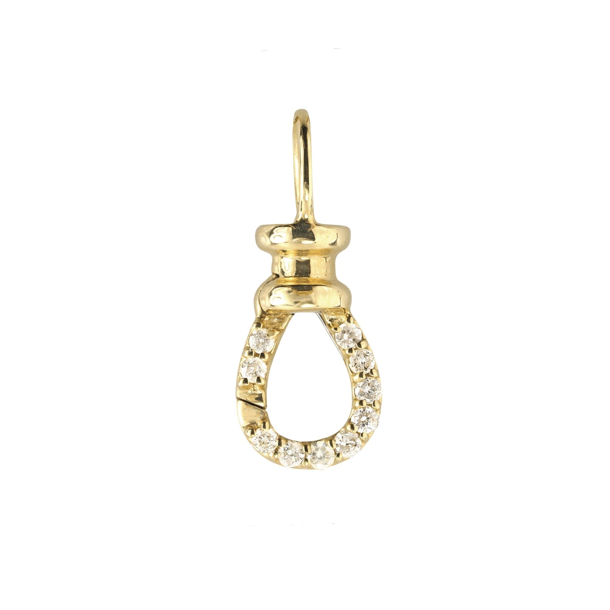 10K Gold Swivel with Pave Diamonds - Peridot Fine Jewelry - Zahava