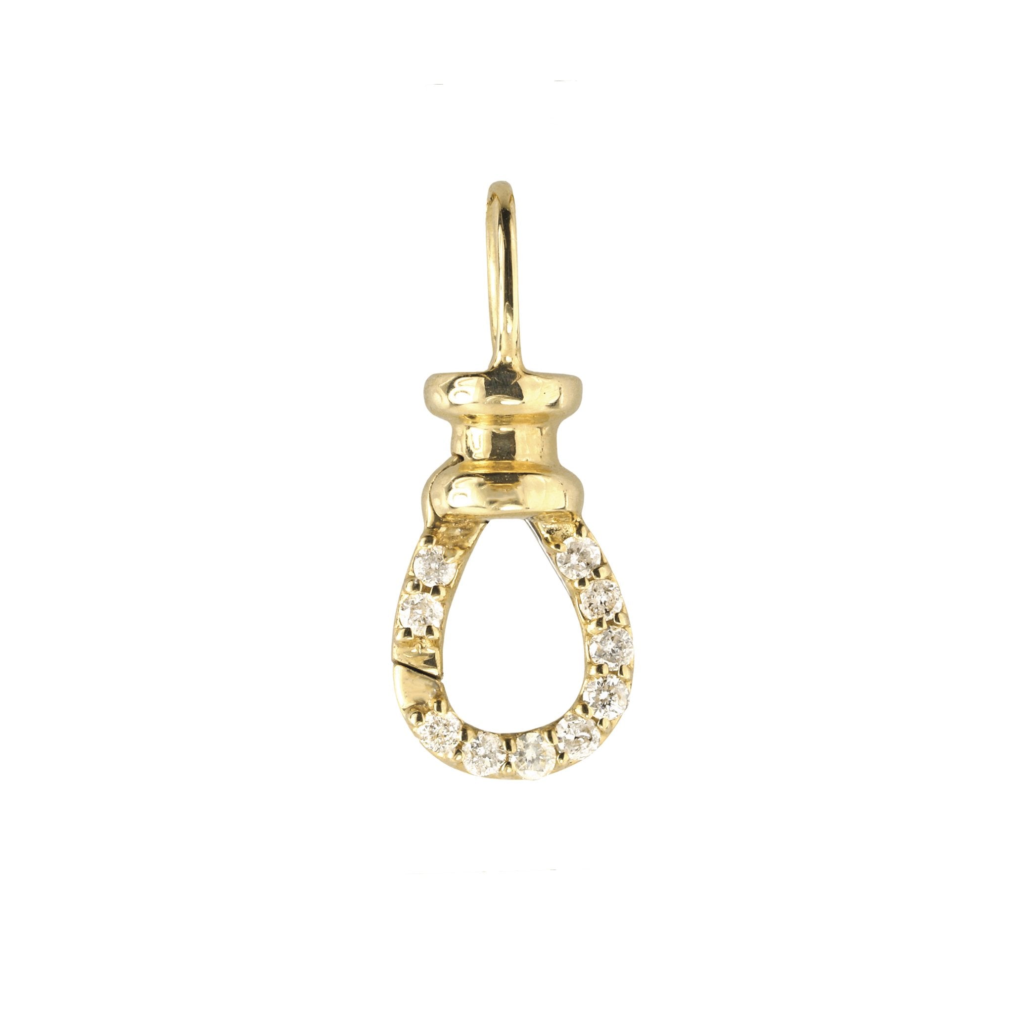 10K Gold Swivel with Pave Diamonds - Peridot Fine Jewelry - Zahava