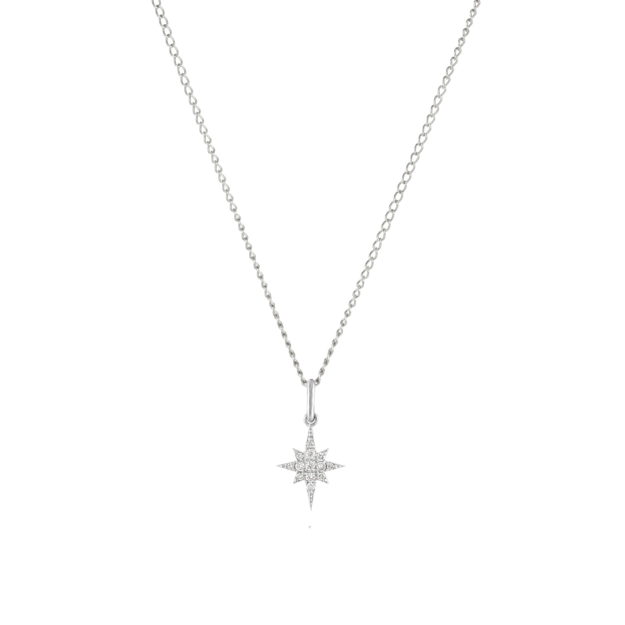 10K White Gold &quot;Little Lila&quot; Pave Diamond Charm - Peridot Fine Jewelry - Zahava