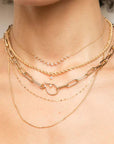 Zoe Chicco Gold Necklace with Graduated Diamonds