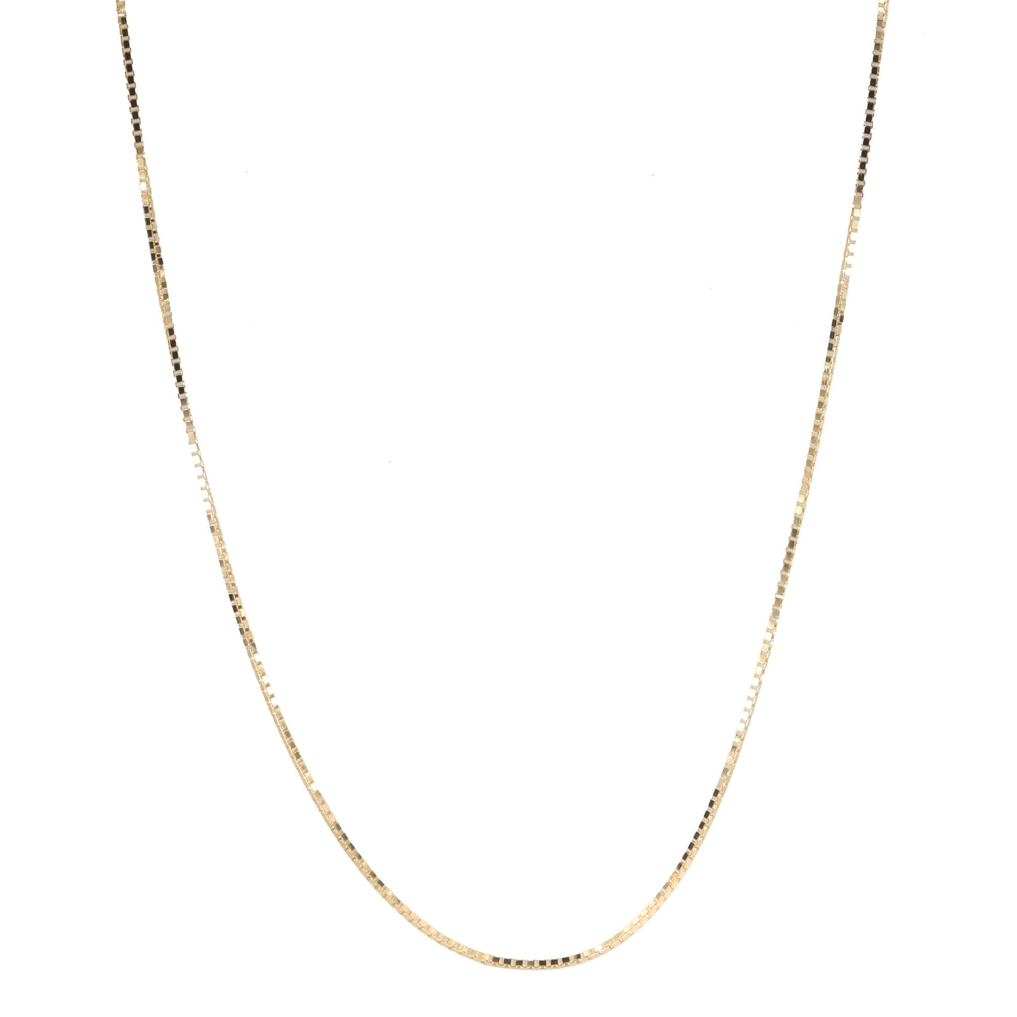 14K Gold Box Chain in 18&quot; - Peridot Fine Jewelry - Zahava