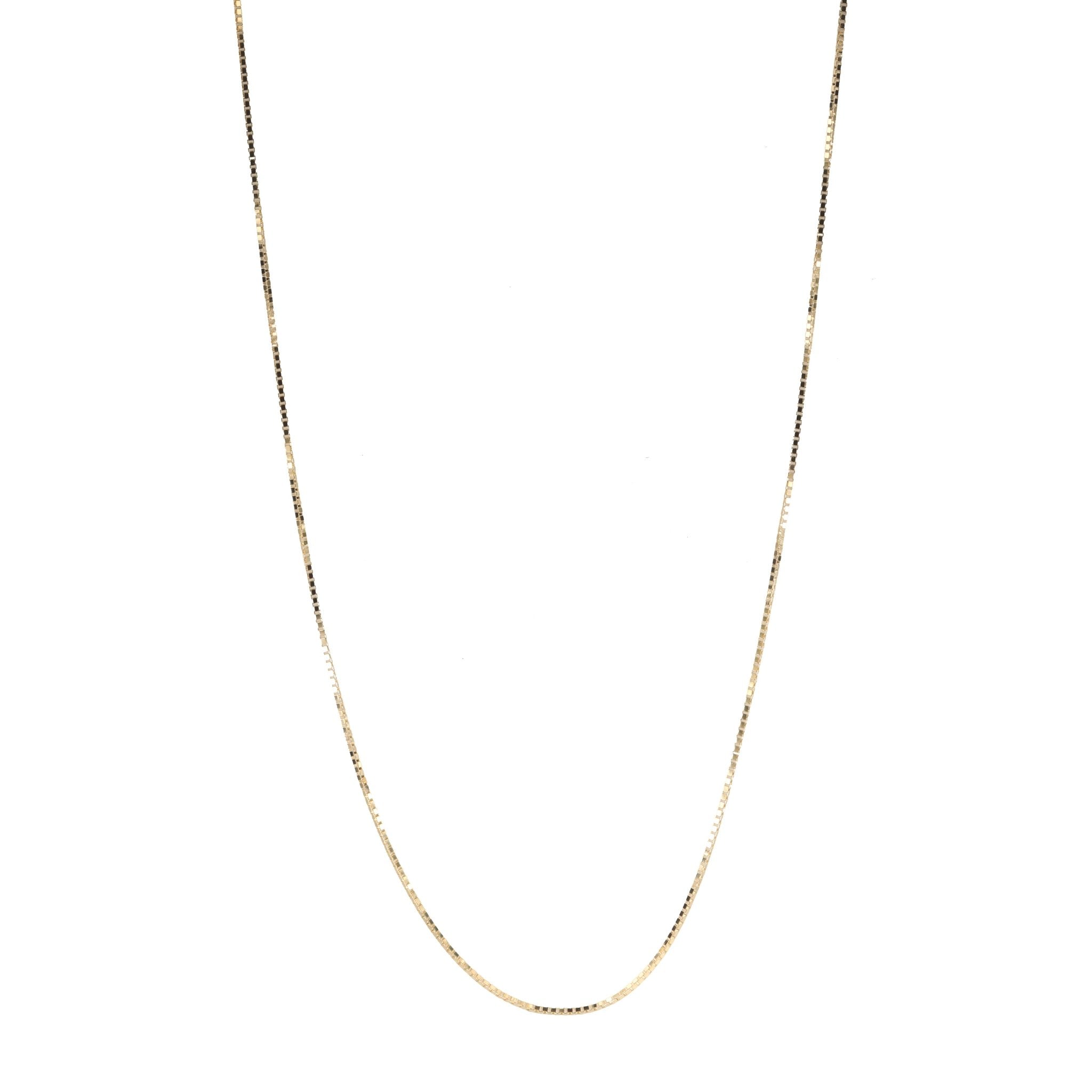 14K Gold Box Chain in 18&quot; - Peridot Fine Jewelry - Zahava