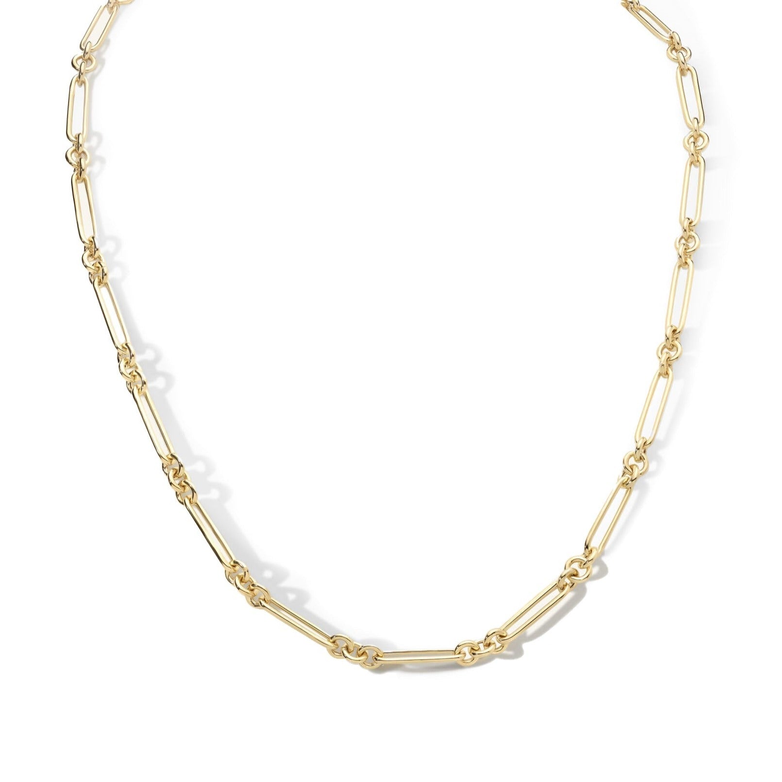 14K Gold &quot;Esme &quot; Paperclip Chain Necklace - 18&quot; - Peridot Fine Jewelry - Zahava
