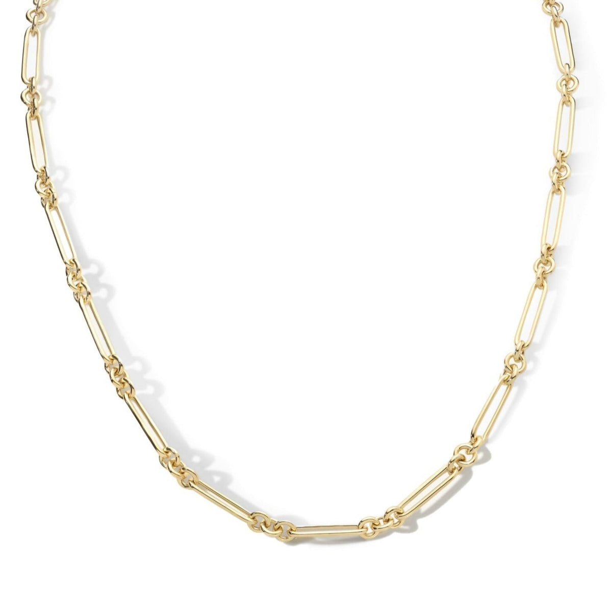 14K Gold "Esme " Paperclip Chain Necklace - 18" - Peridot Fine Jewelry - Zahava
