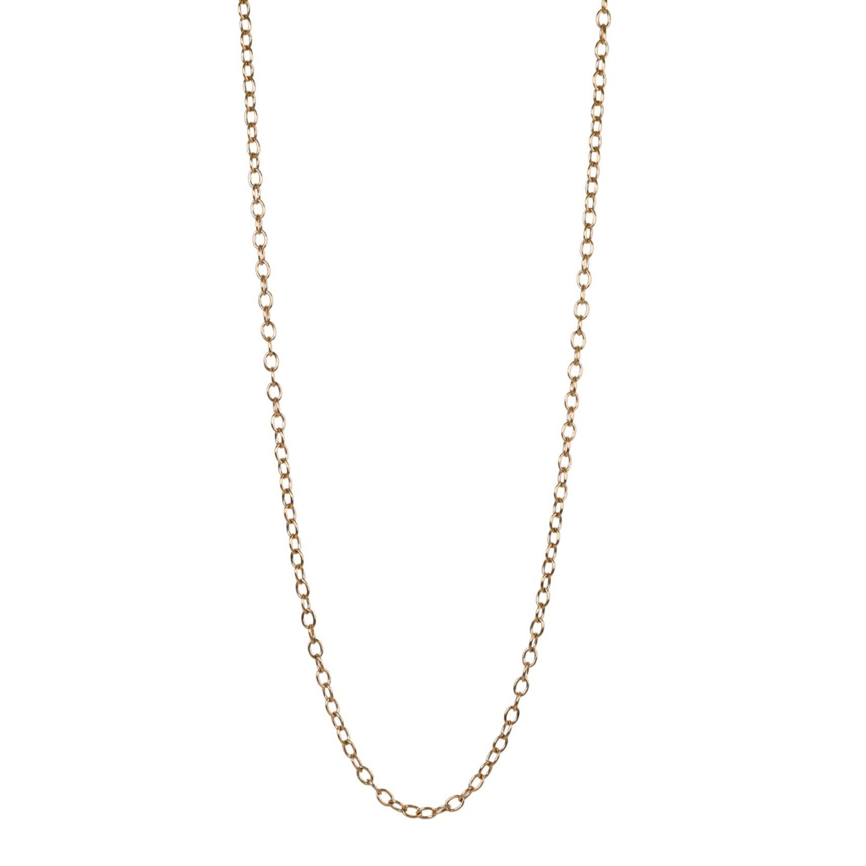 14K Gold Medium Link Chain - 20.5&quot; Length - Peridot Fine Jewelry - Rosanne Pugliese