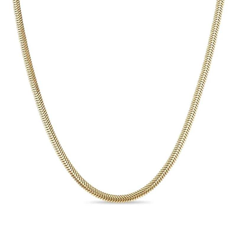 14K Gold Small Snake Chain Necklace - Peridot Fine Jewelry - Zoe Chicco