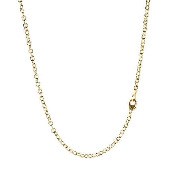 18K Gold &quot;Airy&quot; Cable Chain in 18&quot; - Peridot Fine Jewelry - Caroline Ellen