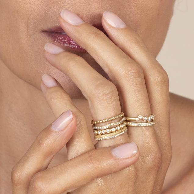 Anne Sportun Gold and Channel-Set Diamond Ring
