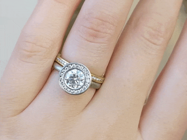 Anne Sportun Gold and Channel-Set Diamond Ring