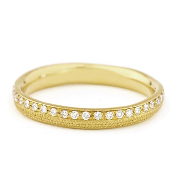 18K Gold and Pave Diamond &quot;Stardust&quot; Ring