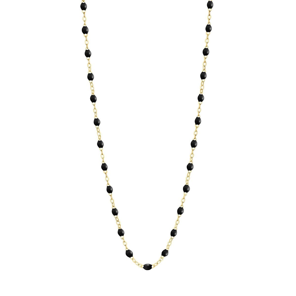 Gigi Clozeau 18K Gold Black Resin Beaded "Classic" Necklace