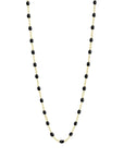 Gigi Clozeau 18K Gold Black Resin Beaded "Classic" Necklace