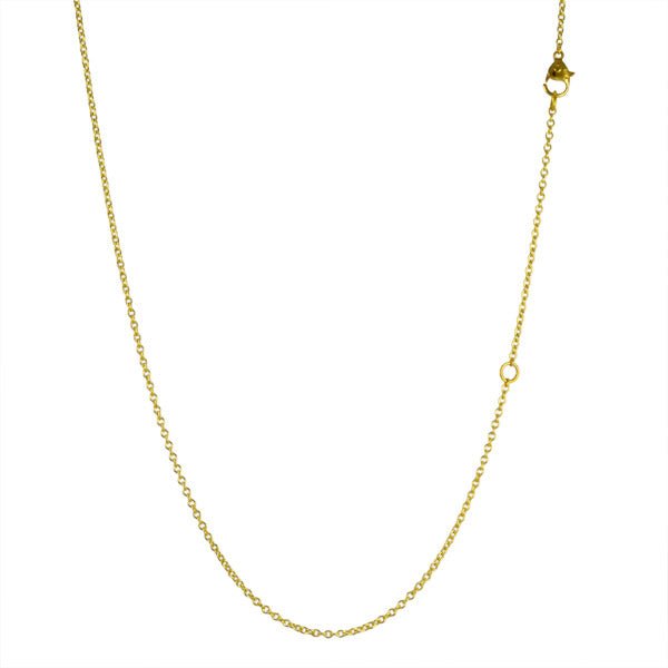 18K Gold Cable Link Chain in 16-18&quot; - Peridot Fine Jewelry - Caroline Ellen