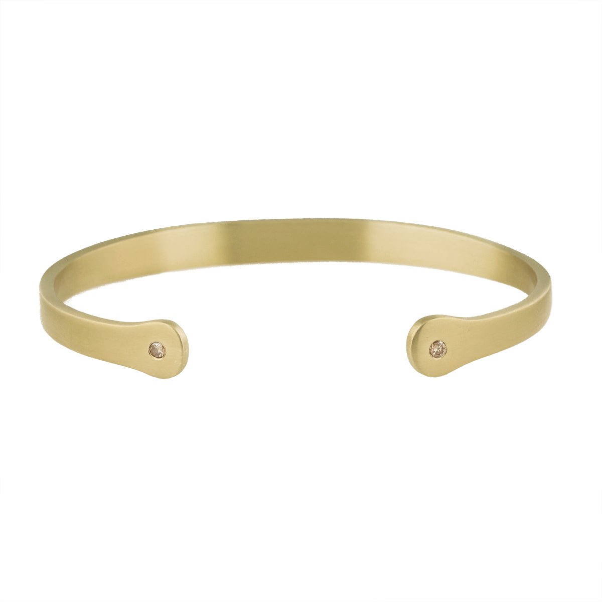 18K Gold Inverted Cuff Bracelet with Cognac Diamonds