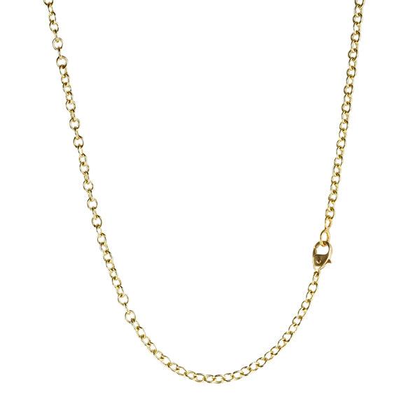 18K Gold Oval "Airy" Chain, 18" Length - Peridot Fine Jewelry - Caroline Ellen